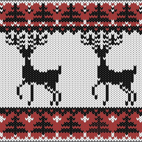 Inverno tricotado padrão nórdico Vetor De Stock