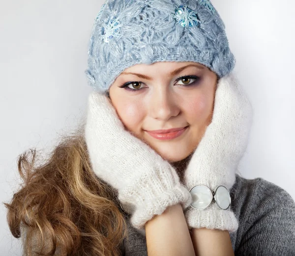 stock image Girl of slavic appearance with a long fair hair