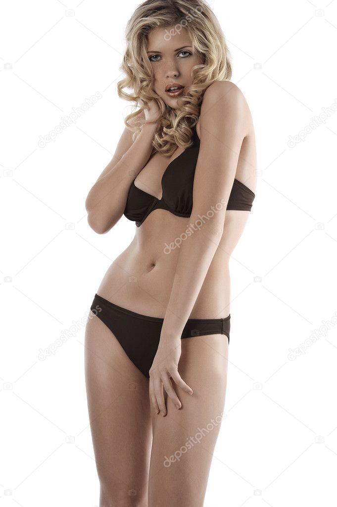 Sensual girl posing in bikini