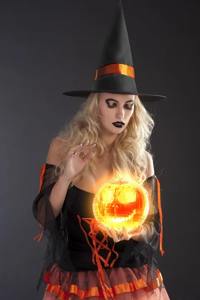 The orange witch fortune telling — Stock Photo, Image