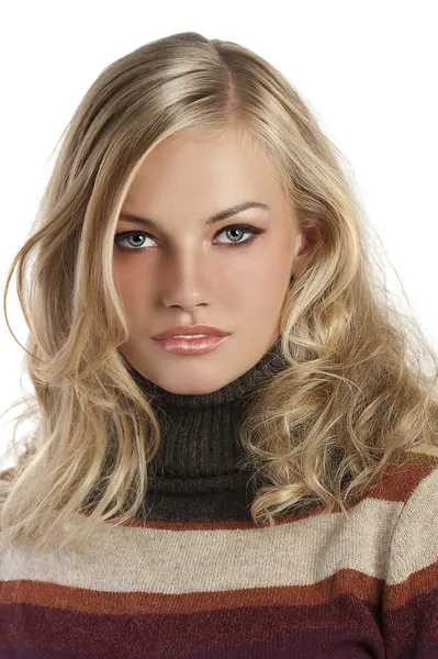 Höst porträtt av en blond flicka — Stockfoto