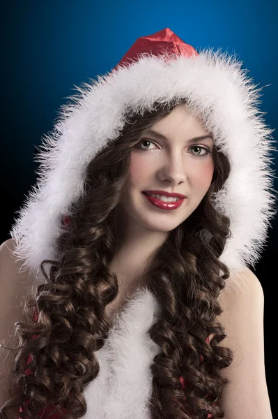 Zoete natuurlijke meisje voor Kerstmis — Stockfoto