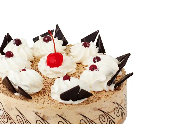 ホイップ クリームとフルーツ ケーキ — ストック写真