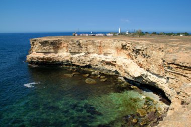 Rocky cliffs, the Black Sea coast clipart