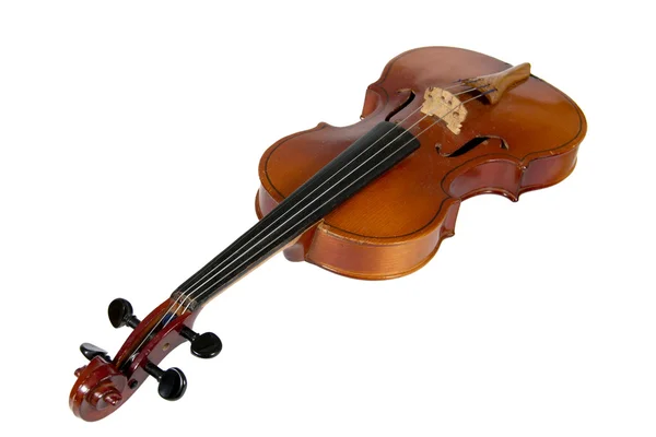 Geige, isoliert auf weißem Hintergrund — Stockfoto