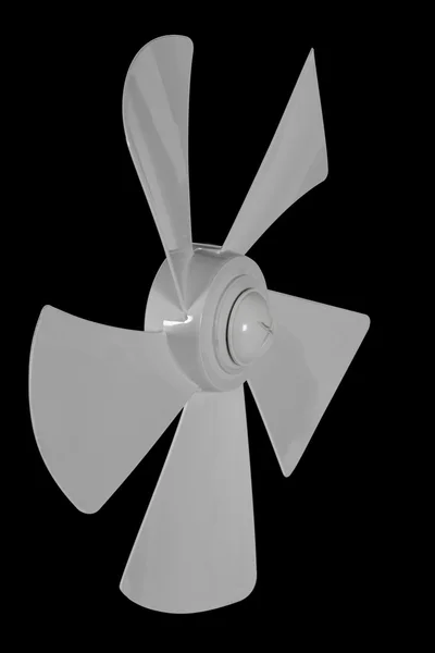 Impeller fan isolated on a black background — Stock Photo, Image