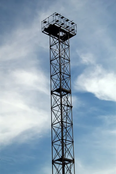Industrial high-altitude platform on blue sky background — Stock Photo, Image