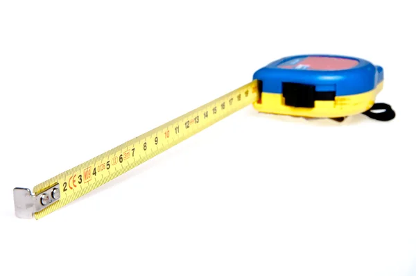 白い背景に隔離された測定テープ — ストック写真