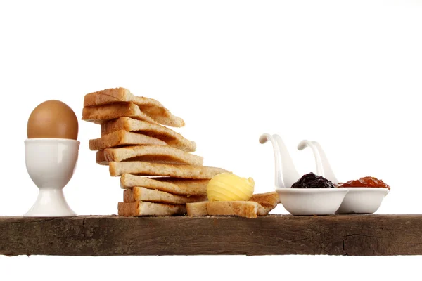 Desayuno sobre fondo blanco —  Fotos de Stock