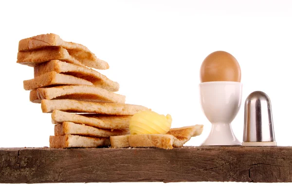 Beyaz bir arka plan üzerinde Kahvaltı — Stok fotoğraf