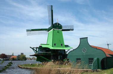 Hollanda yel değirmenleri zaanse Schans'a