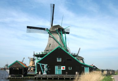 Hollanda yel değirmenleri zaanse Schans'a