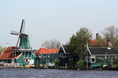 Hollanda yel değirmenleri zaanse Schans'a