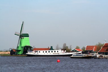 Hollanda yel değirmenleri zaanse Schans'a