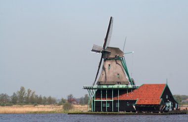 Hollanda yel değirmenleri zaanse Schans'a