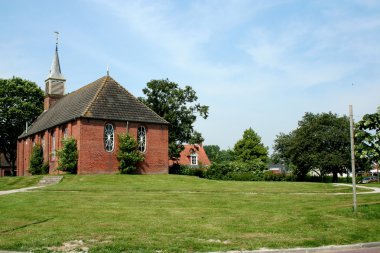 Dutch Reformed Church of the Dutch village of Zoutkamp clipart