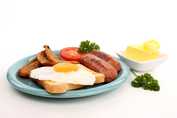 흰색 바탕에 아침 식사 — 스톡 사진