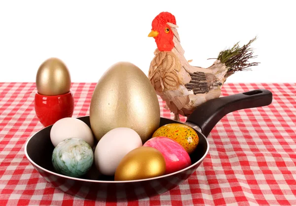 EASTER IN A FRYING PAN — Stock Photo, Image