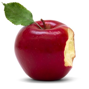 Apple with bite clipart