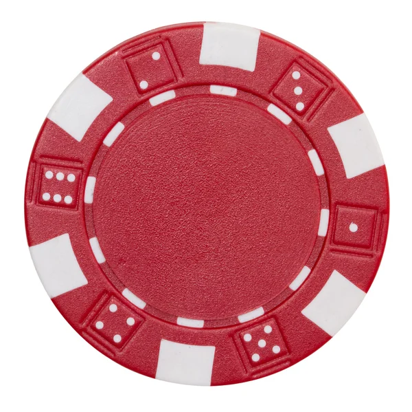 Червоний покер чіп — стокове фото