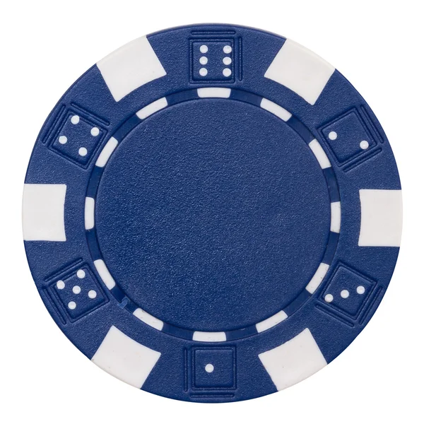 青いポーカー チップ — ストック写真