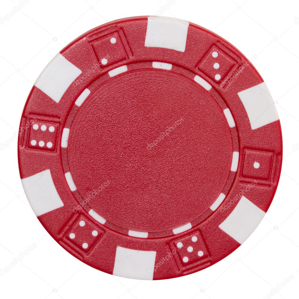 Red poker chip
