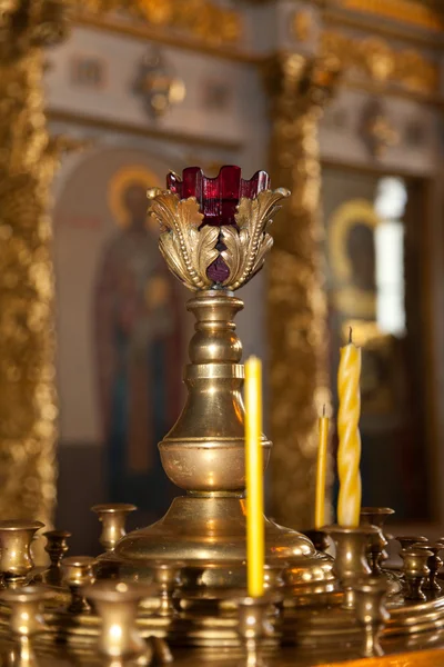 Candle in church — Stock Photo, Image