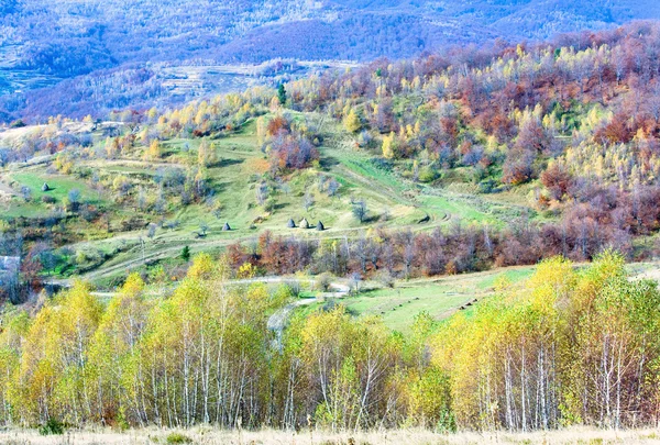 Paesaggio rurale autunnale (Carpazi, Ucraina ). — Foto Stock