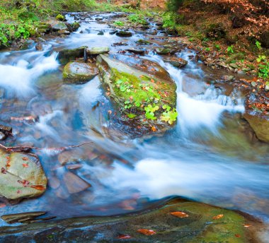 Rocky Autumn Stream panorama clipart