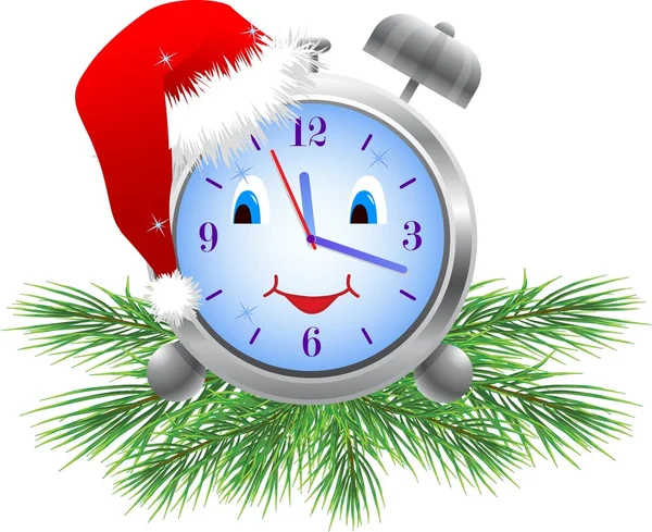 Holiday clock (vector) — Stock Vector