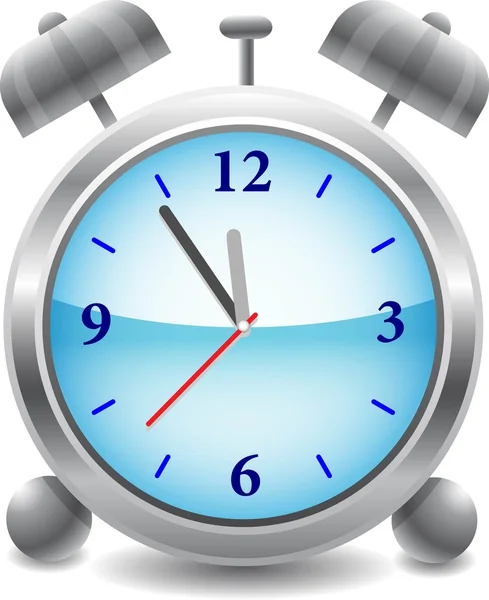 Stock vector Blue alarm clock (vector)