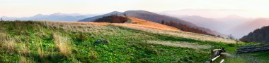 Autumn sunset mountain panorama (Carpathian Mt's, Ukraine) clipart