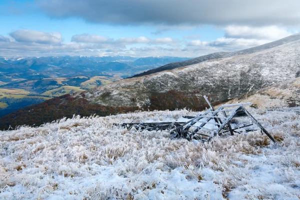 第一次冬季雪秋山高原 — 图库照片