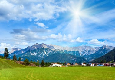 Alps summer view clipart