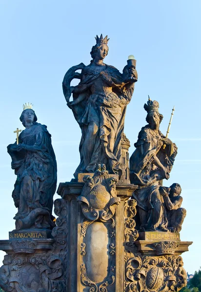 Heykel charles Köprüsü'nde (Prag, Çek Cumhuriyeti). — Stok fotoğraf