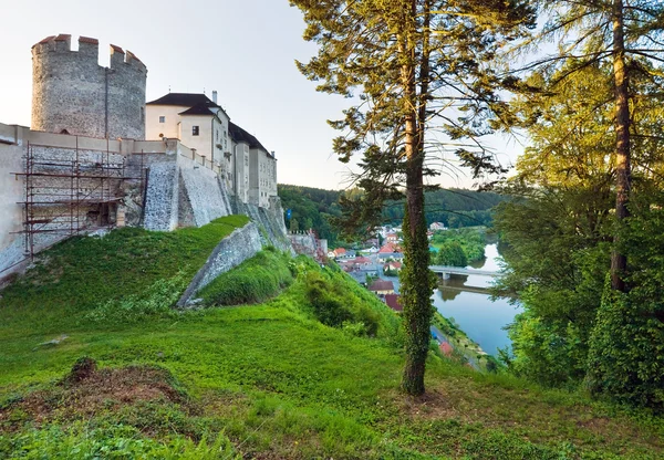 Večerní Šternberk hrad v České republice — Stock fotografie