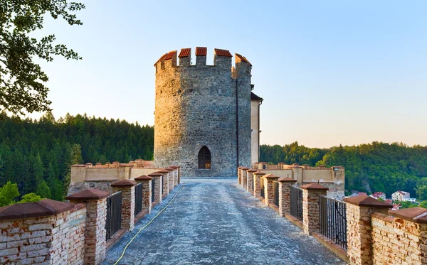 Вечерний замок Штернберк в Чехии — стоковое фото