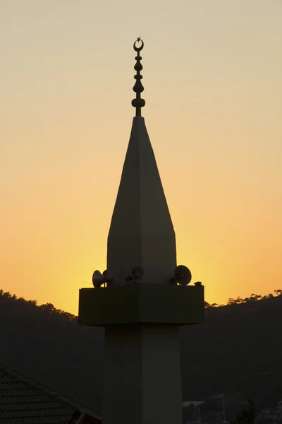Mešita v silueta — Stock fotografie