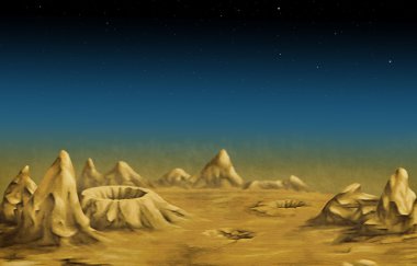 Lunar landscape clipart