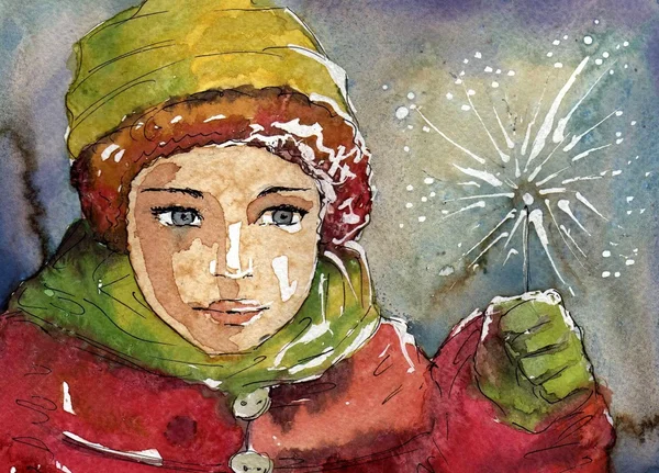 Watercolor Christmas — Stock Photo, Image