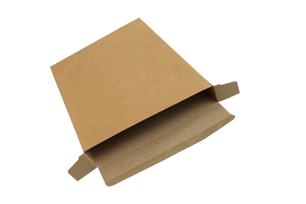 Caja de papel kraft corrugado aislado —  Fotos de Stock