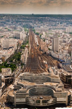 Top view of the station Montparnasse, Paris clipart