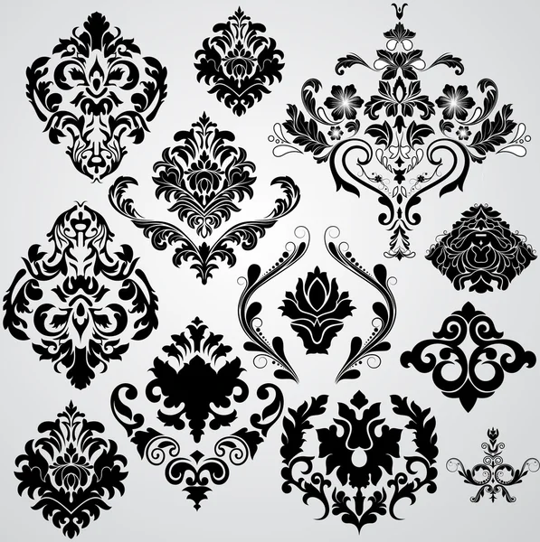 Современный стильный цветочный набор из масок — стоковый вектор