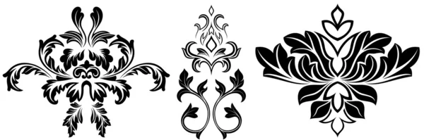 Ilustración vectorial de elementos de damasco de lujo — Archivo Imágenes Vectoriales