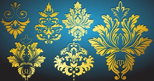Красивий художній Дамаск Квіткова ілюстрація — стоковий вектор
