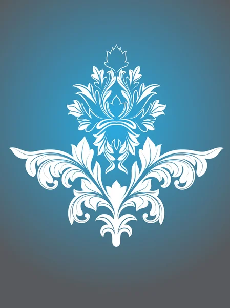 Belle conception florale calligraphique blanche — Image vectorielle