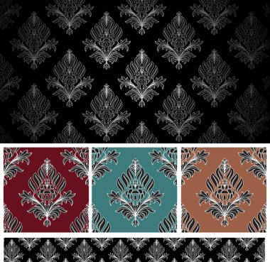 Rich Abstract Stylish Damask Elements clipart