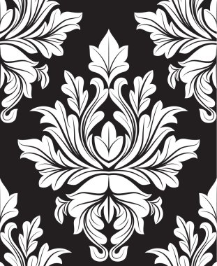 Decor Stylish Victorian Damask Design clipart