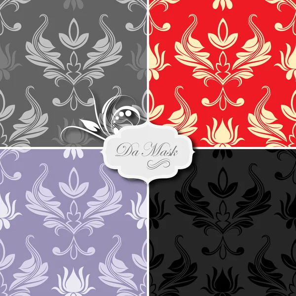 Beautiful Damask Business Graphic Elements — Stock Vector
