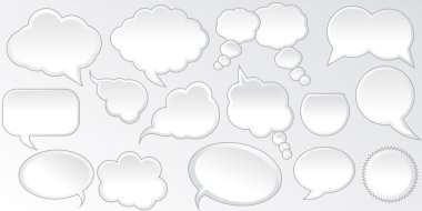 Collection Of Isolated Speech Bubbles clipart